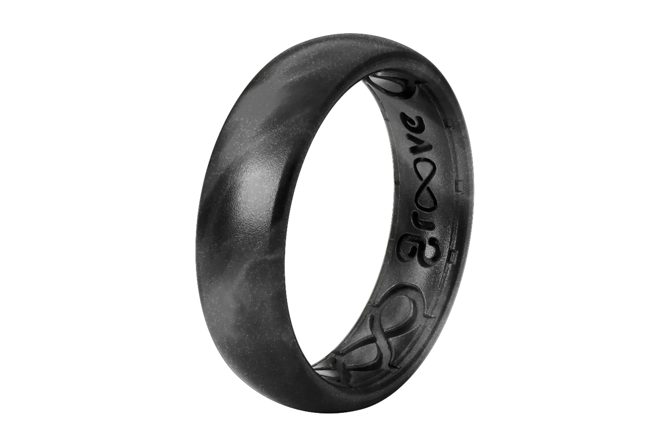 Solid Black Pearl Thin Ring