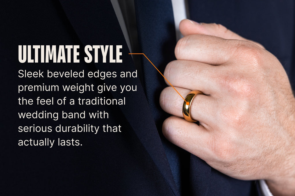 Groove Ring® Tungsten 6mm - Platinum